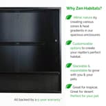 Preview image 2 for Black 4’x2’x4’ Meridian PVC Reptile Enclosure by Zen Habitats